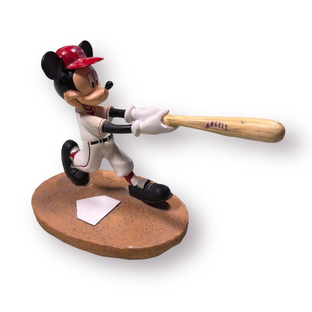 Disney Hamilton Home Run Hero Anaheim Angels Mickey Mouse & Friends Figure VTG‎